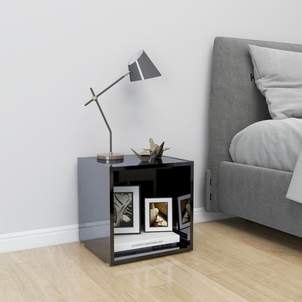 TV-Schrank Hochglanz-Schwarz 37x35x37 cm Holzwerkstoff