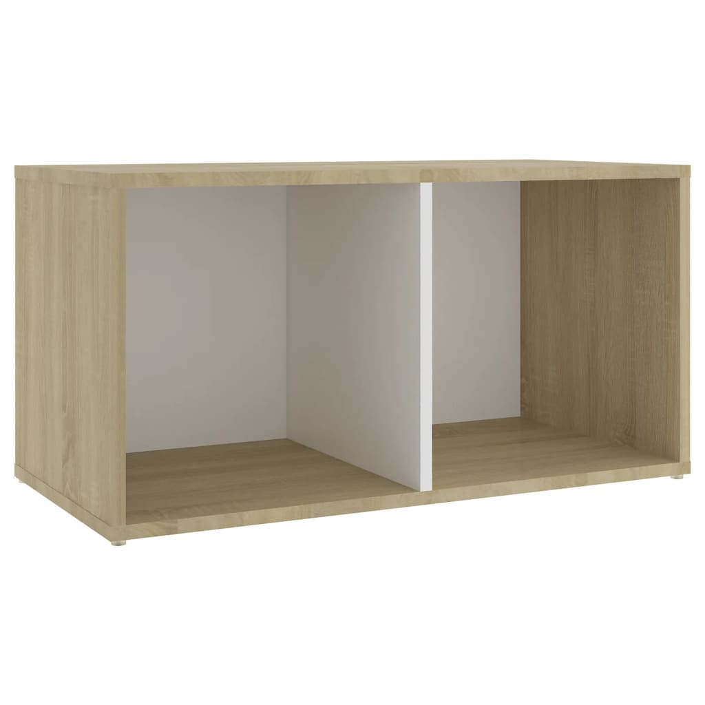 TV-Schrank Weiß Sonoma-Eiche 72x35x36,5 cm Holzwerkstoff