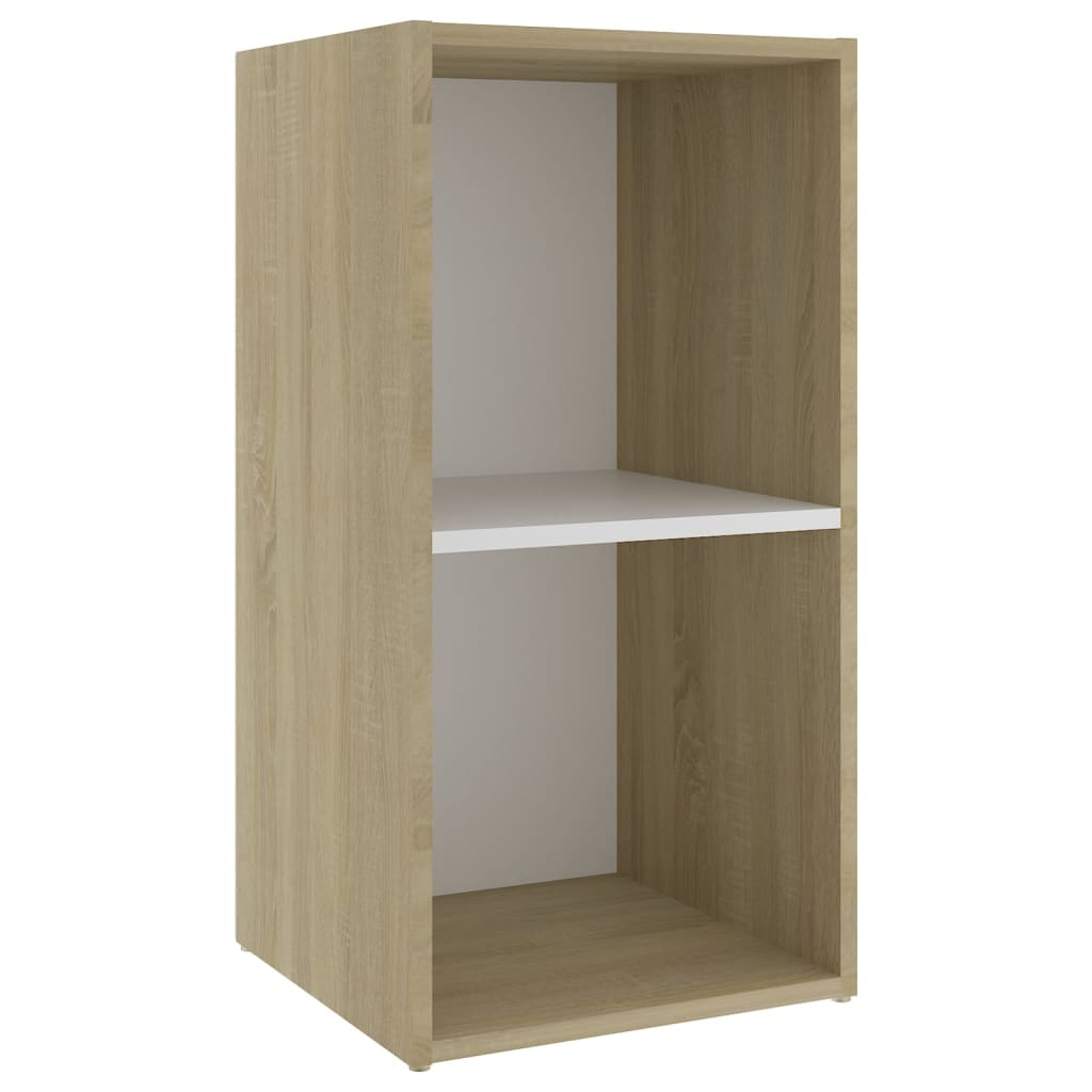 TV-Schrank Weiß Sonoma-Eiche 72x35x36,5 cm Holzwerkstoff