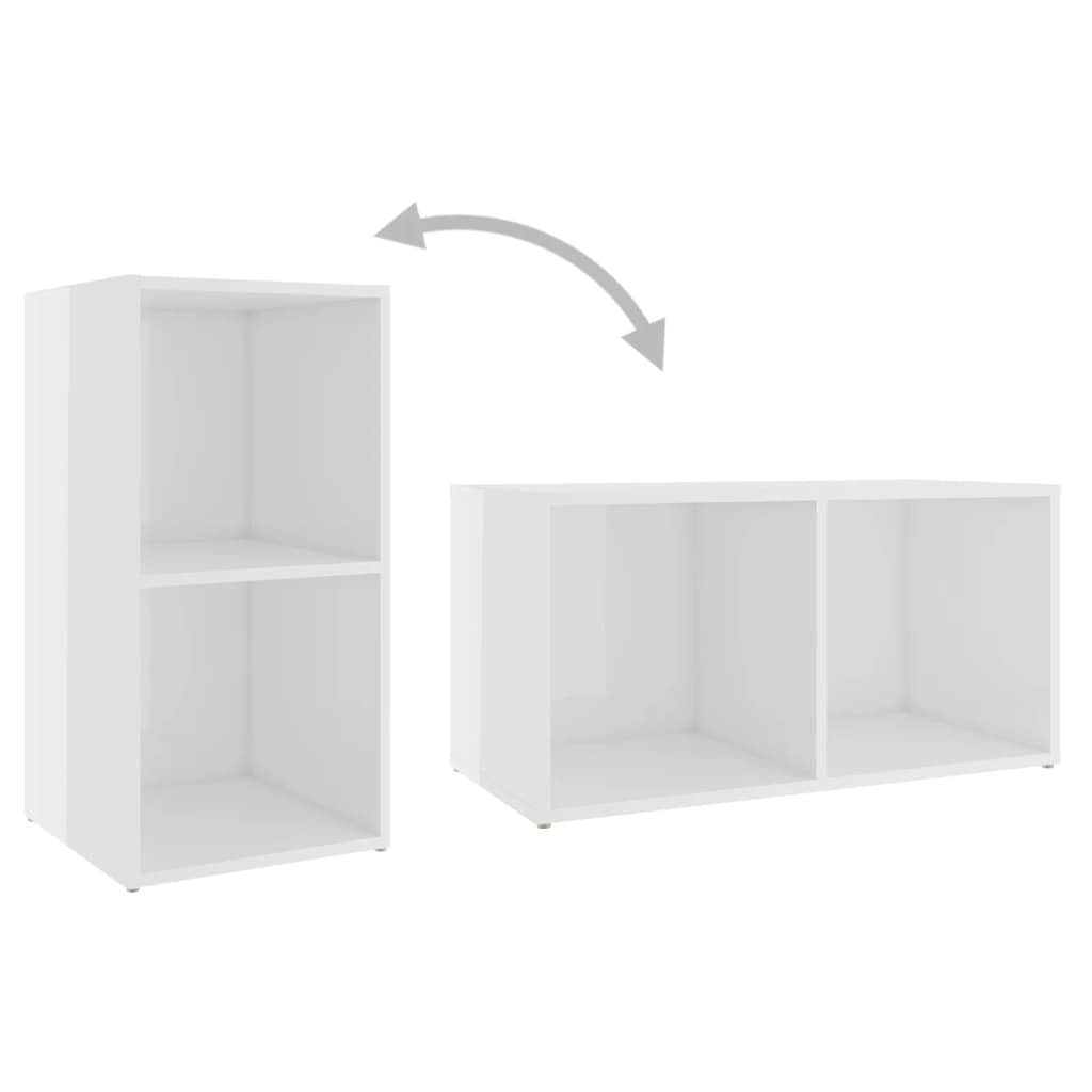 TV-Schrank Hochglanz-Weiß 72x35x36,5 cm Holzwerkstoff