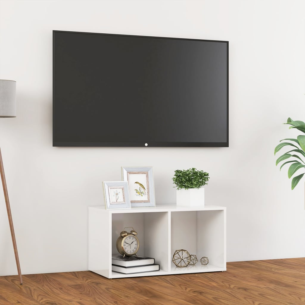 TV-Schrank Hochglanz-Weiß 72x35x36,5 cm Holzwerkstoff