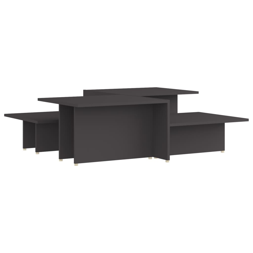 Couchtische 2 Stk. Grau 111,5x50x33 cm Holzwerkstoff