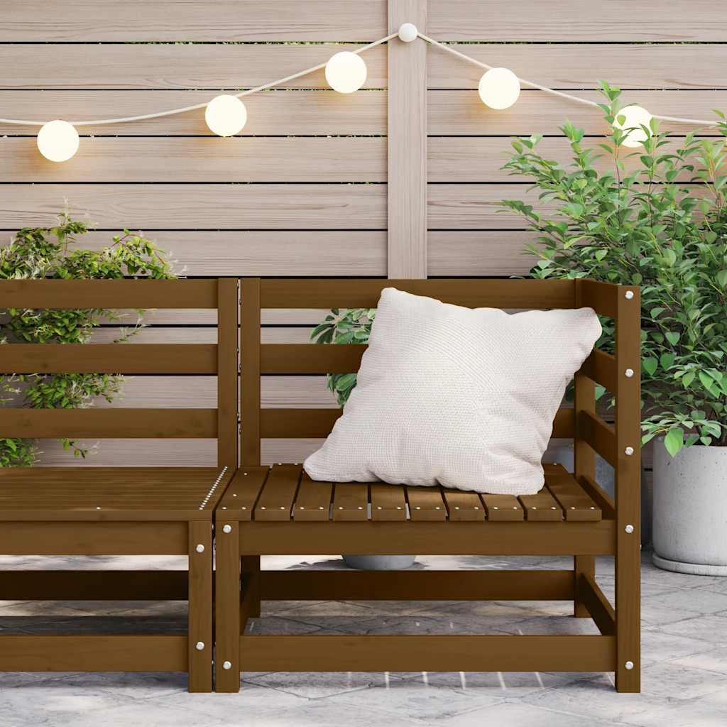 Garten-Ecksofa Honigbraun Massivholz Kiefer