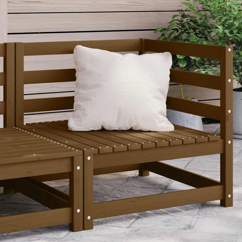 Garten-Ecksofa Honigbraun Massivholz Kiefer