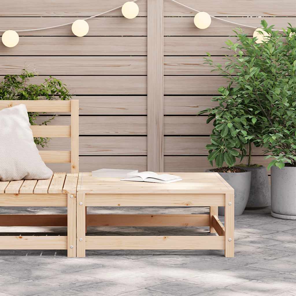 Gartenhocker 70x70x30 cm Massivholz Kiefer