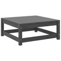 Gartenhocker 70x70x30 cm Grau Massivholz Kiefer