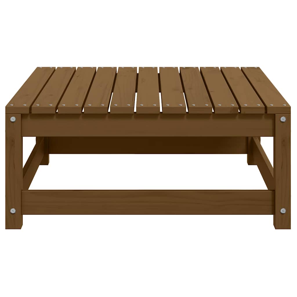 Gartenhocker 70x70x30 cm Honigbraun Massivholz Kiefer