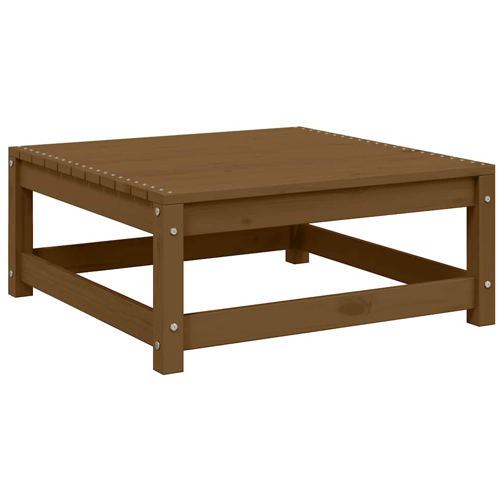 Gartenhocker 70x70x30 cm Honigbraun Massivholz Kiefer