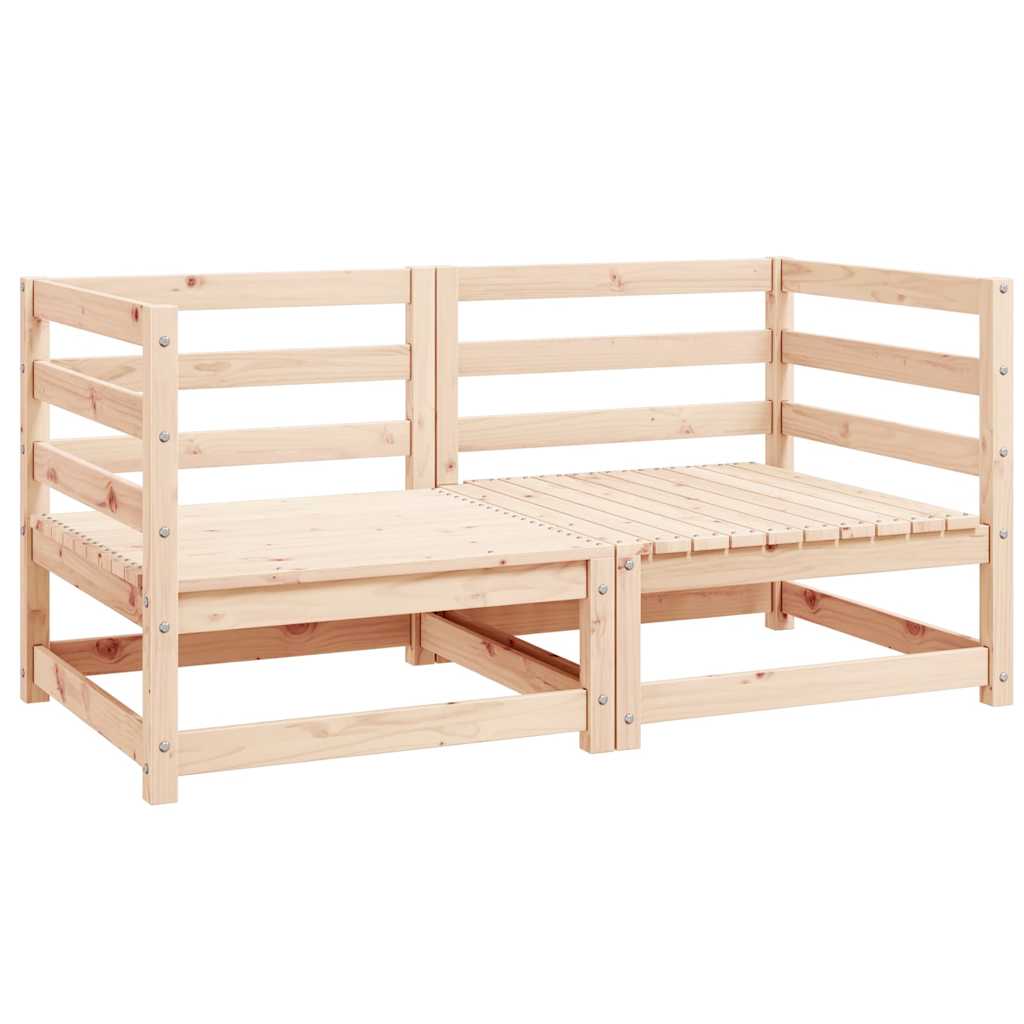 Garten-Ecksofas 2 Stk. Massivholz Kiefer
