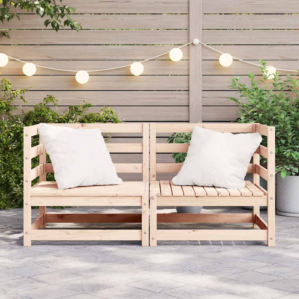 Garten-Ecksofas 2 Stk. Massivholz Kiefer