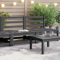 Garten-Mittelsofas 2 Stk. Grau Kiefer Massivholz