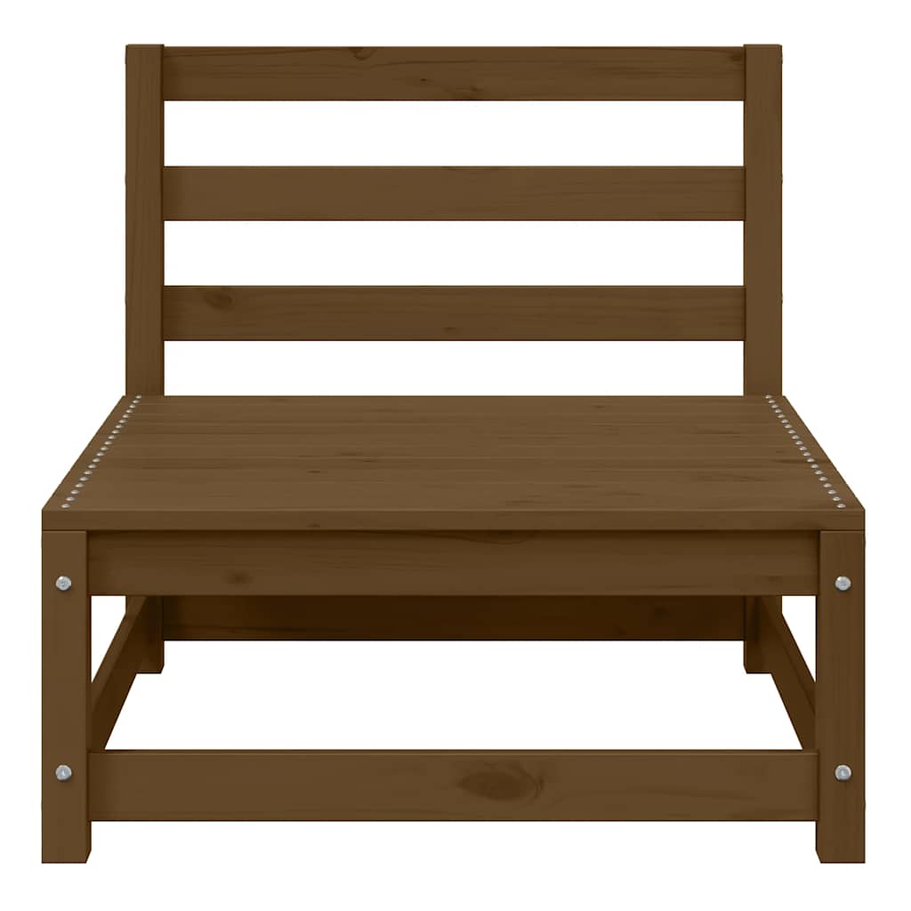 Garten-Mittelsofas 3 Stk. Honigbraun Massivholz Kiefer