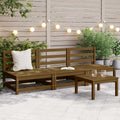 Garten-Mittelsofas 3 Stk. Honigbraun Massivholz Kiefer