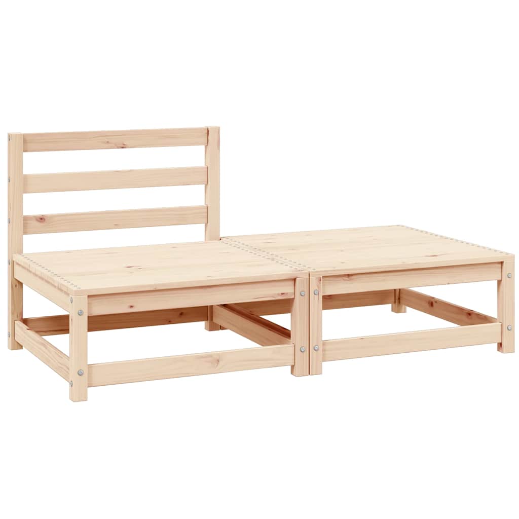 2-tlg. Garten-Lounge-Set Massivholz Kiefer