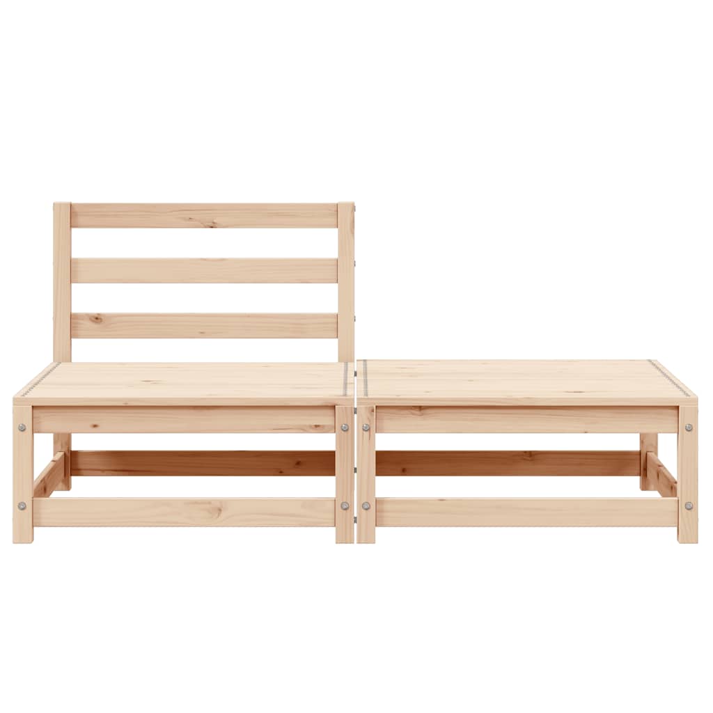 2-tlg. Garten-Lounge-Set Massivholz Kiefer