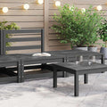 2-tlg. Garten-Lounge-Set Grau Kiefer Massivholz