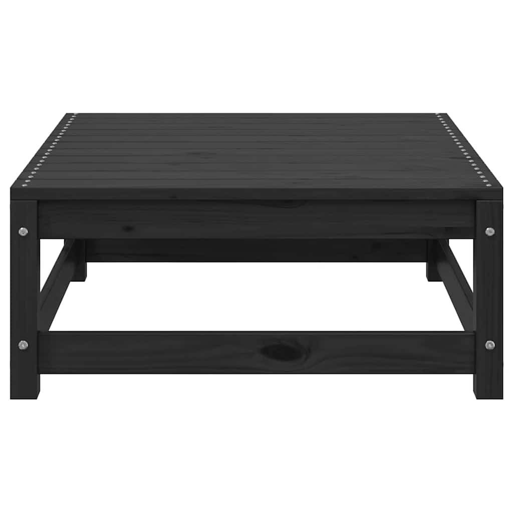 3-tlg. Garten-Lounge-Set Schwarz Massivholz Kiefer