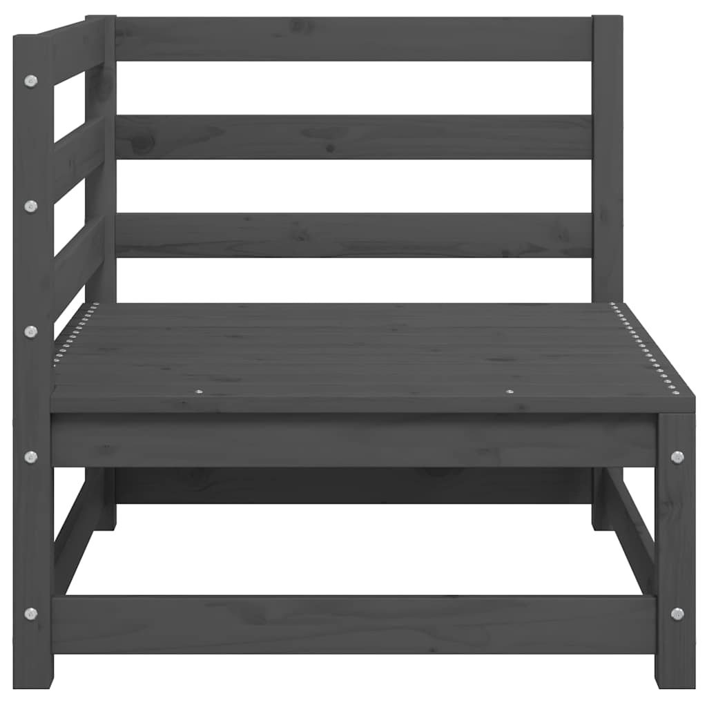 Garten-Ecksofa mit Kissen Massivholz Kiefer