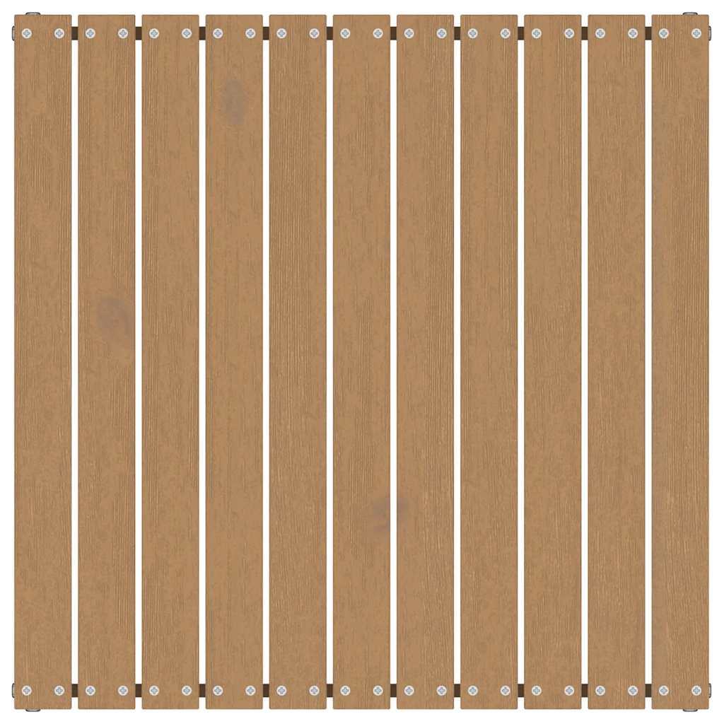 Garten-Fußhocker mit Kissen Honigbraun Kiefer Massivholz