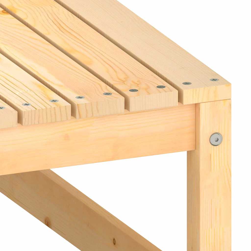 Gartenhocker mit Kissen 2 Stk. Massivholz Kiefer