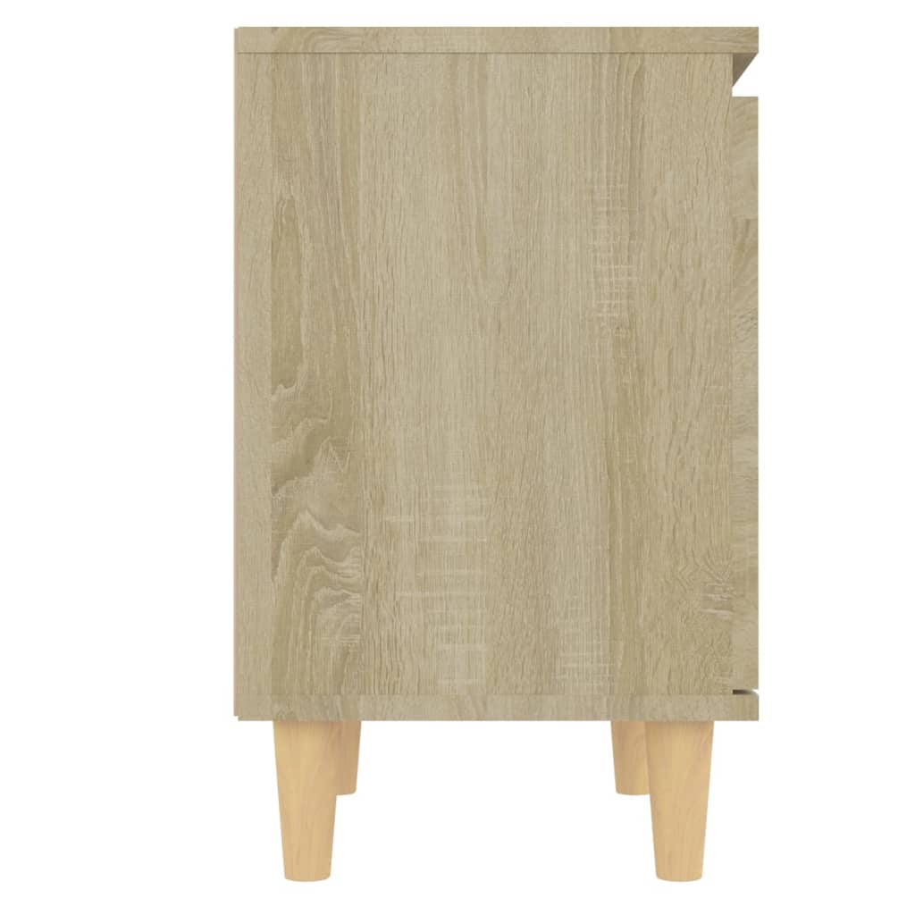 Nachttische 2 Stk. Massivholz-Beinen Sonoma-Eiche 40x30x50cm