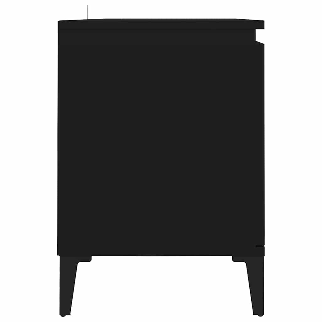 TV-Schrank mit Metallbeinen Schwarz 103,5x35x50 cm