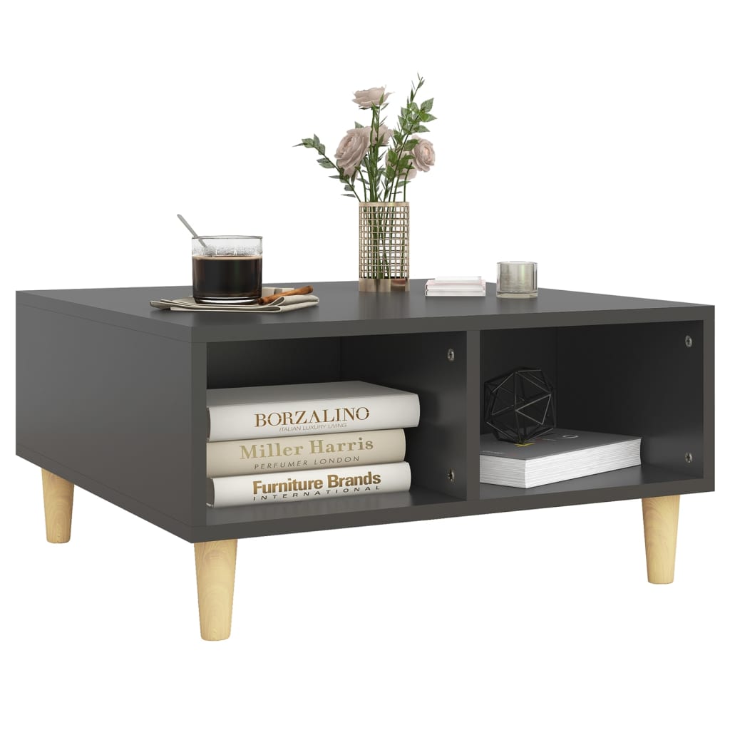 Couchtisch Grau 60x60x30 cm Holzwerkstoff