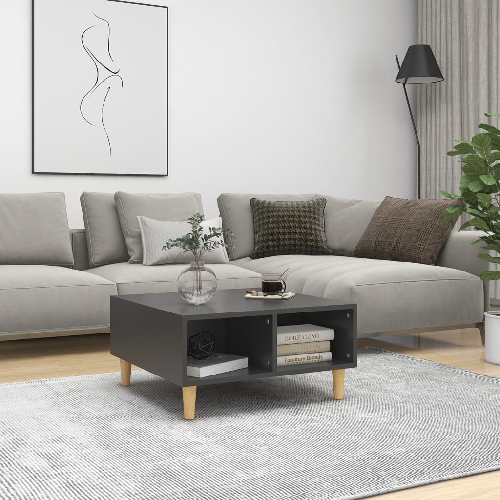 Couchtisch Grau 60x60x30 cm Holzwerkstoff