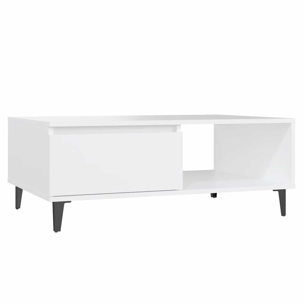 Couchtisch Weiß 90x60x35 cm Holzwerkstoff