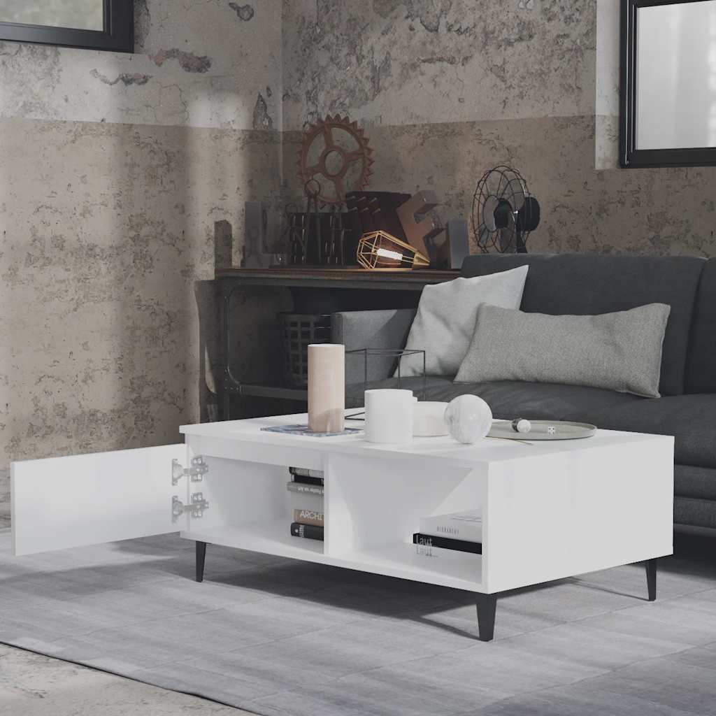 Couchtisch Weiß 90x60x35 cm Holzwerkstoff