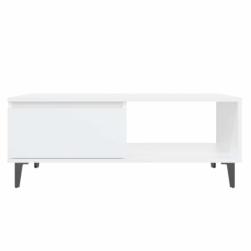 Couchtisch Weiß 90x60x35 cm Holzwerkstoff