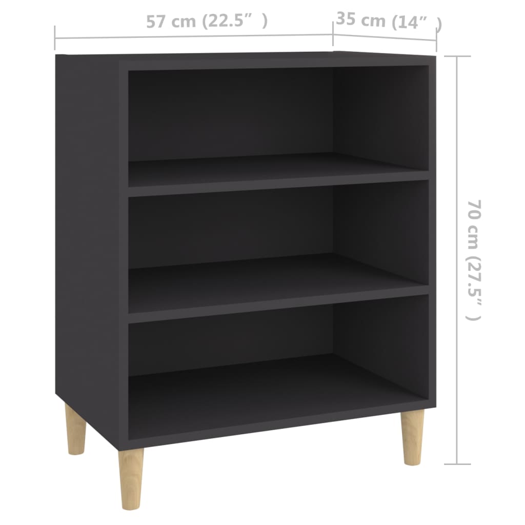 Sideboard Grau 57x35x70 cm Holzwerkstoff