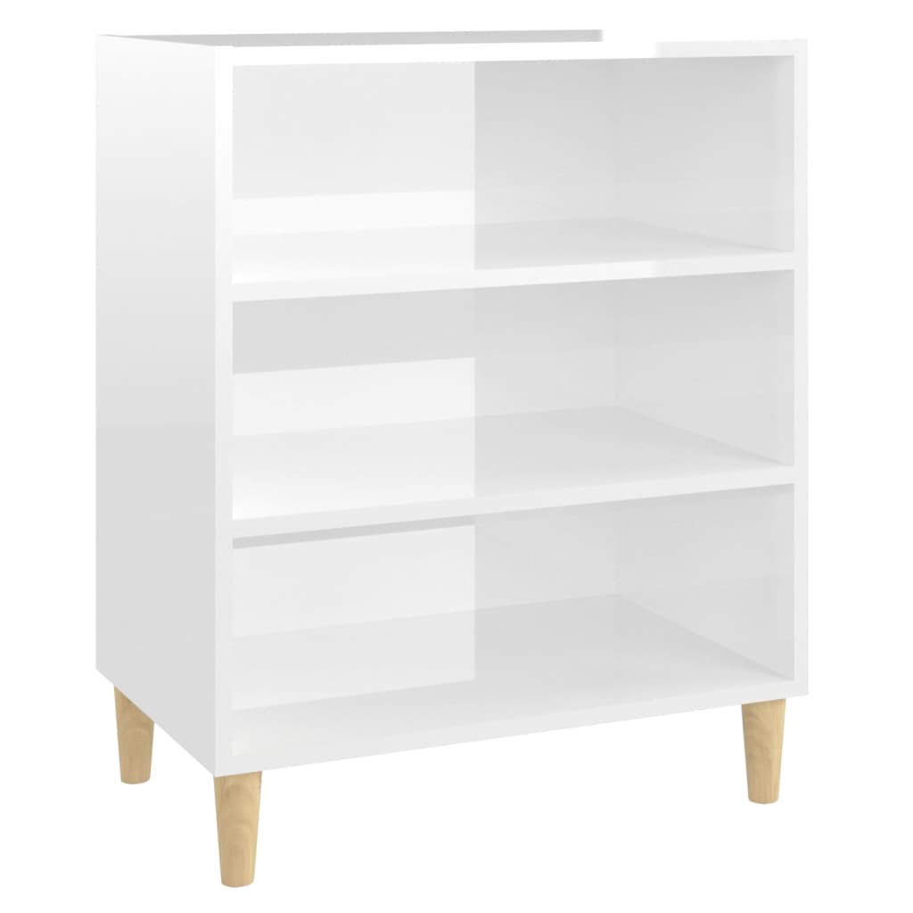 Sideboard Hochglanz-Weiß 57x35x70 cm Holzwerkstoff
