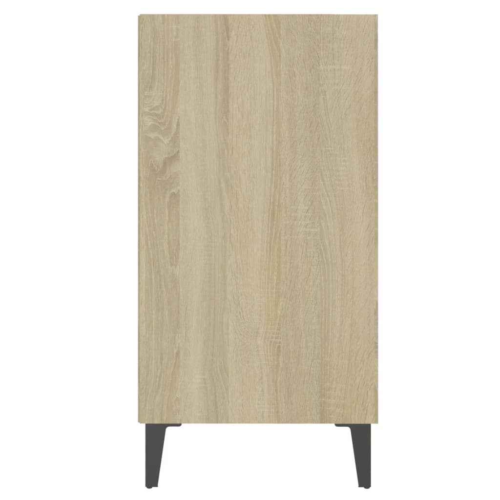 Sideboard Weiß und Sonoma-Eiche 57x35x70 cm Holzwerkstoff