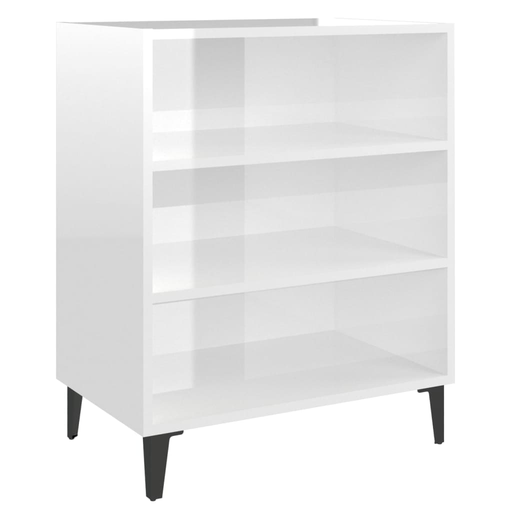 Sideboard Hochglanz-Weiß 57x35x70 cm Holzwerkstoff