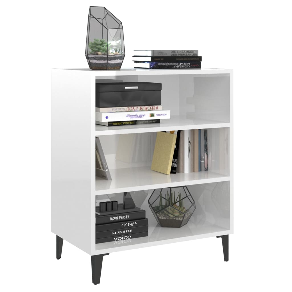 Sideboard Hochglanz-Weiß 57x35x70 cm Holzwerkstoff
