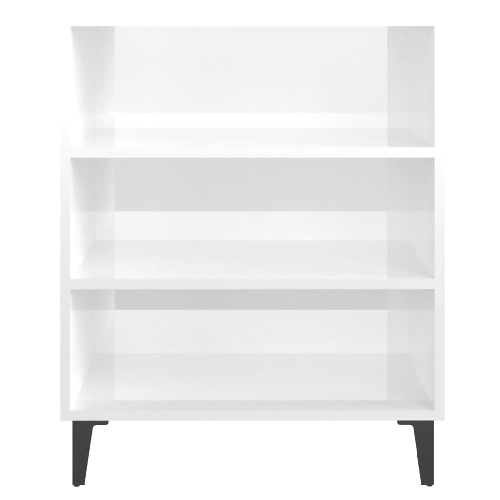 Sideboard Hochglanz-Weiß 57x35x70 cm Holzwerkstoff