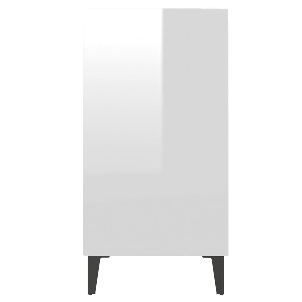 Sideboard Hochglanz-Weiß 57x35x70 cm Holzwerkstoff