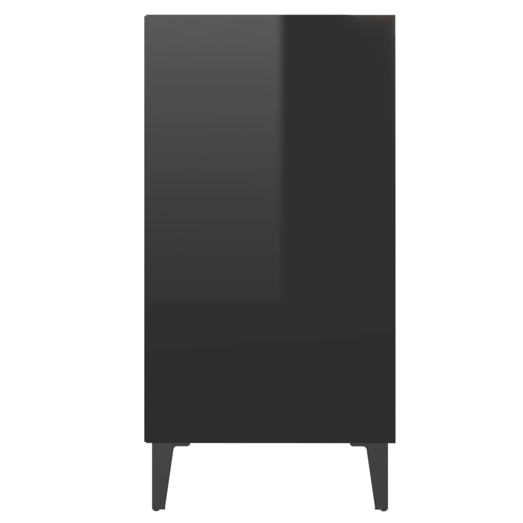 Sideboard Hochglanz-Schwarz 57x35x70 cm Holzwerkstoff