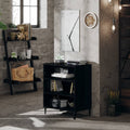 Sideboard Hochglanz-Schwarz 57x35x70 cm Holzwerkstoff