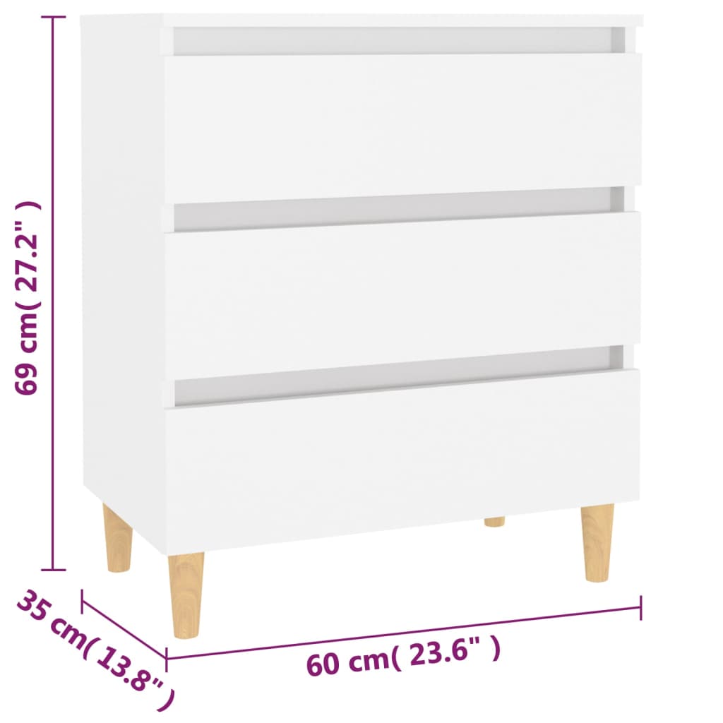 Sideboard Weiß 60x35x69 cm Holzwerkstoff
