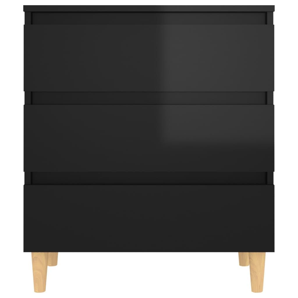 Sideboard Hochglanz-Schwarz 60x35x69 cm Holzwerkstoff