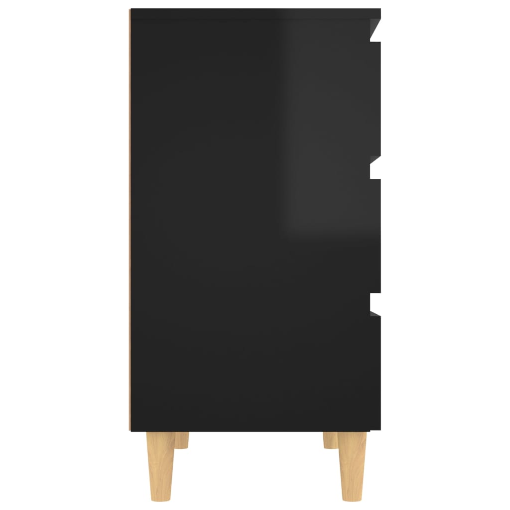 Sideboard Hochglanz-Schwarz 60x35x69 cm Holzwerkstoff