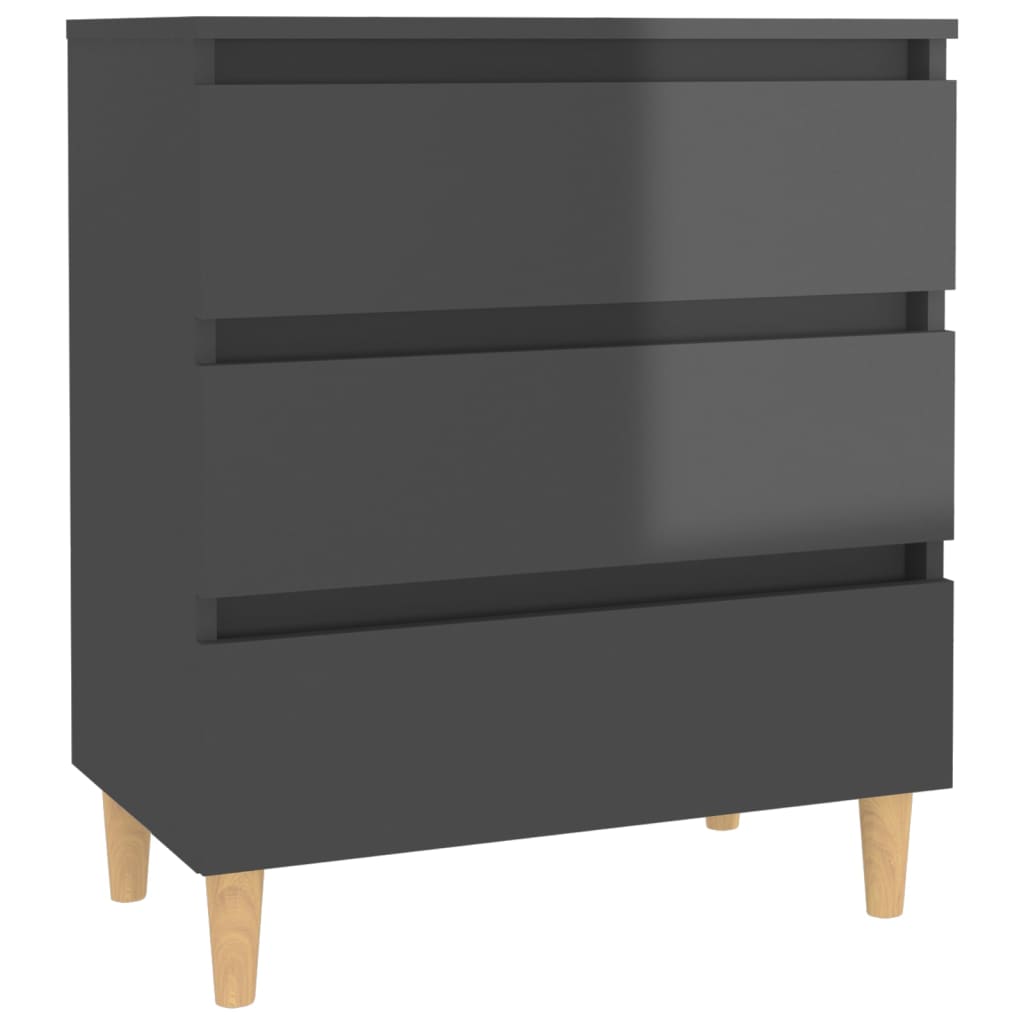 Sideboard Hochglanz-Grau 60x35x69 cm Holzwerkstoff
