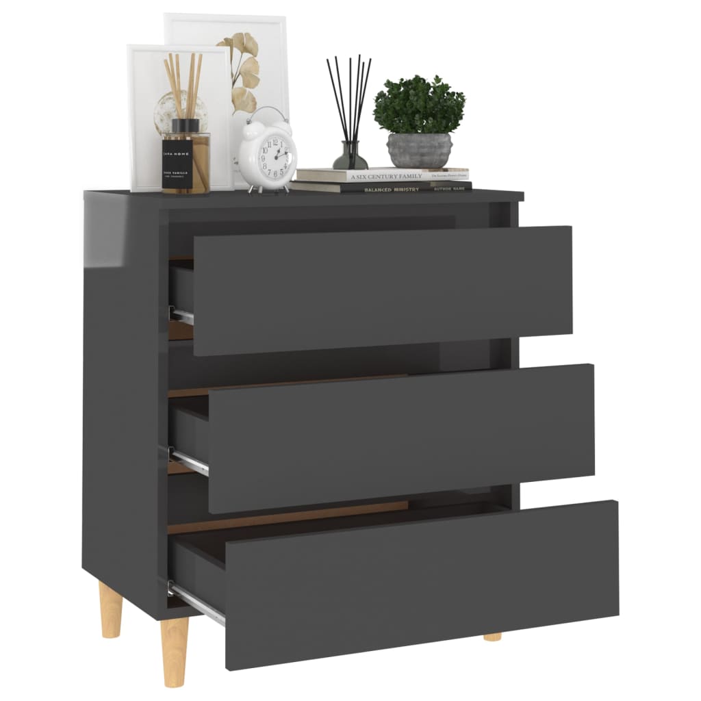 Sideboard Hochglanz-Grau 60x35x69 cm Holzwerkstoff