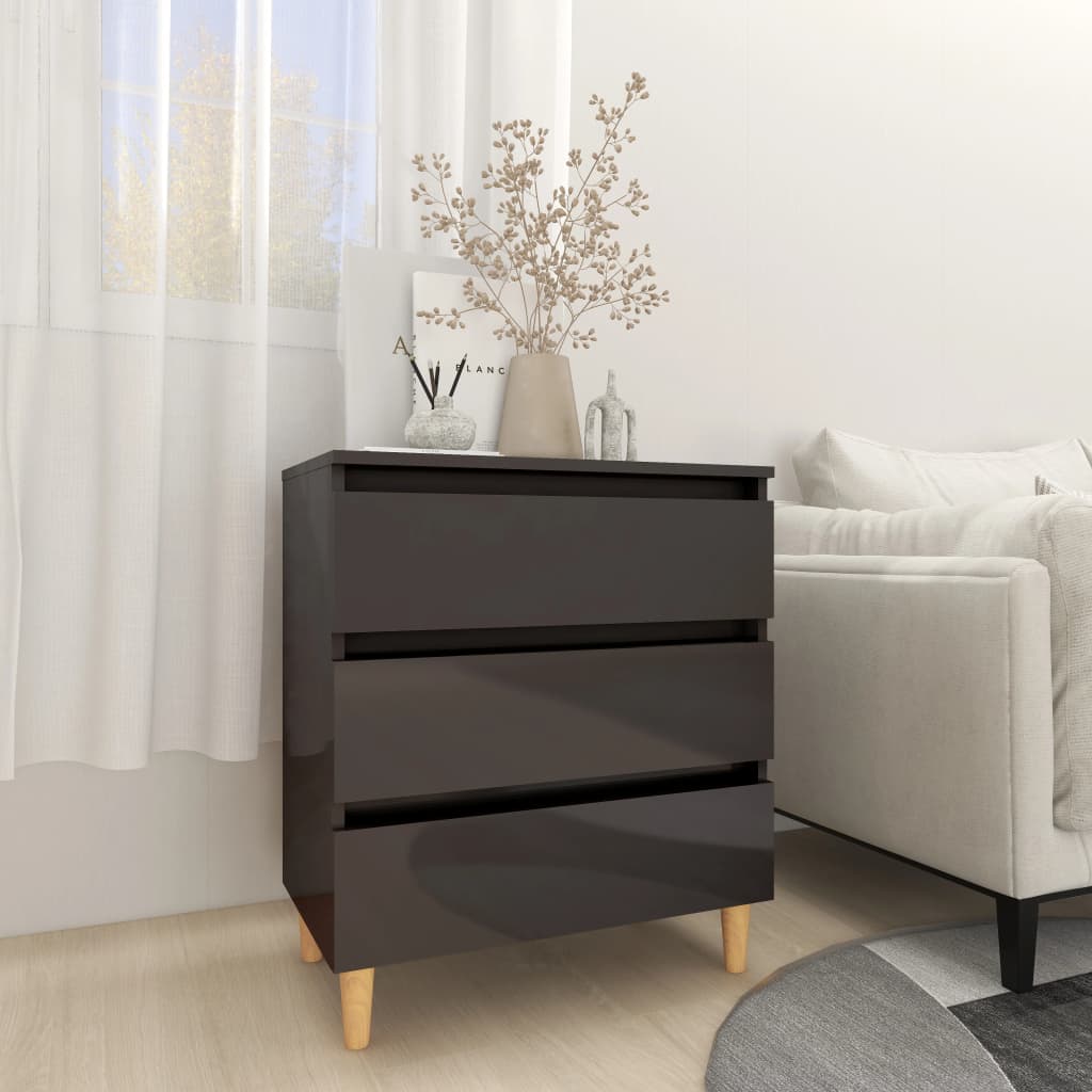Sideboard Hochglanz-Grau 60x35x69 cm Holzwerkstoff
