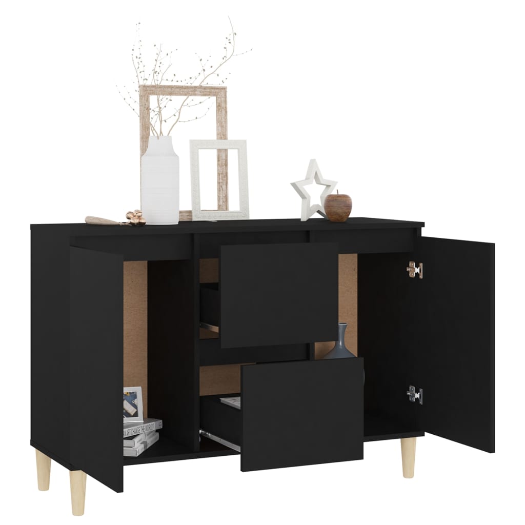 Sideboard Schwarz 103,5x35x70 cm Holzwerkstoff