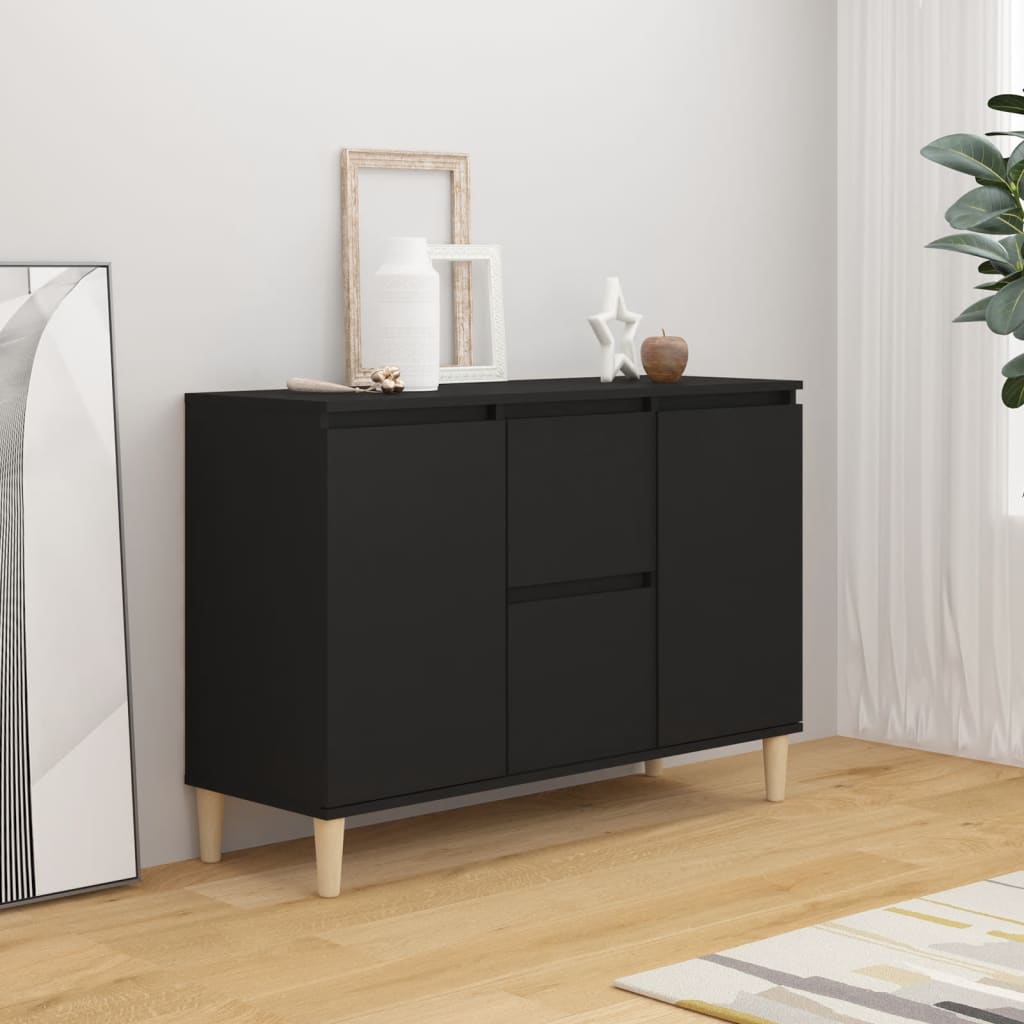 Sideboard Schwarz 103,5x35x70 cm Holzwerkstoff