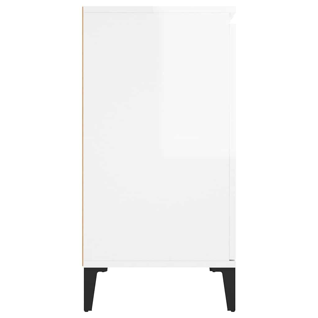 Sideboard Hochglanz-Weiß 102x35x70 cm Holzwerkstoff