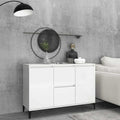 Sideboard Hochglanz-Weiß 102x35x70 cm Holzwerkstoff
